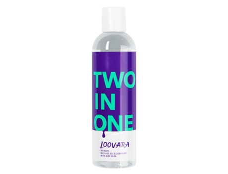 Gel de Massagem E Lubrificante com Aloé Vera LOOVARA Twoinone (250ml)
