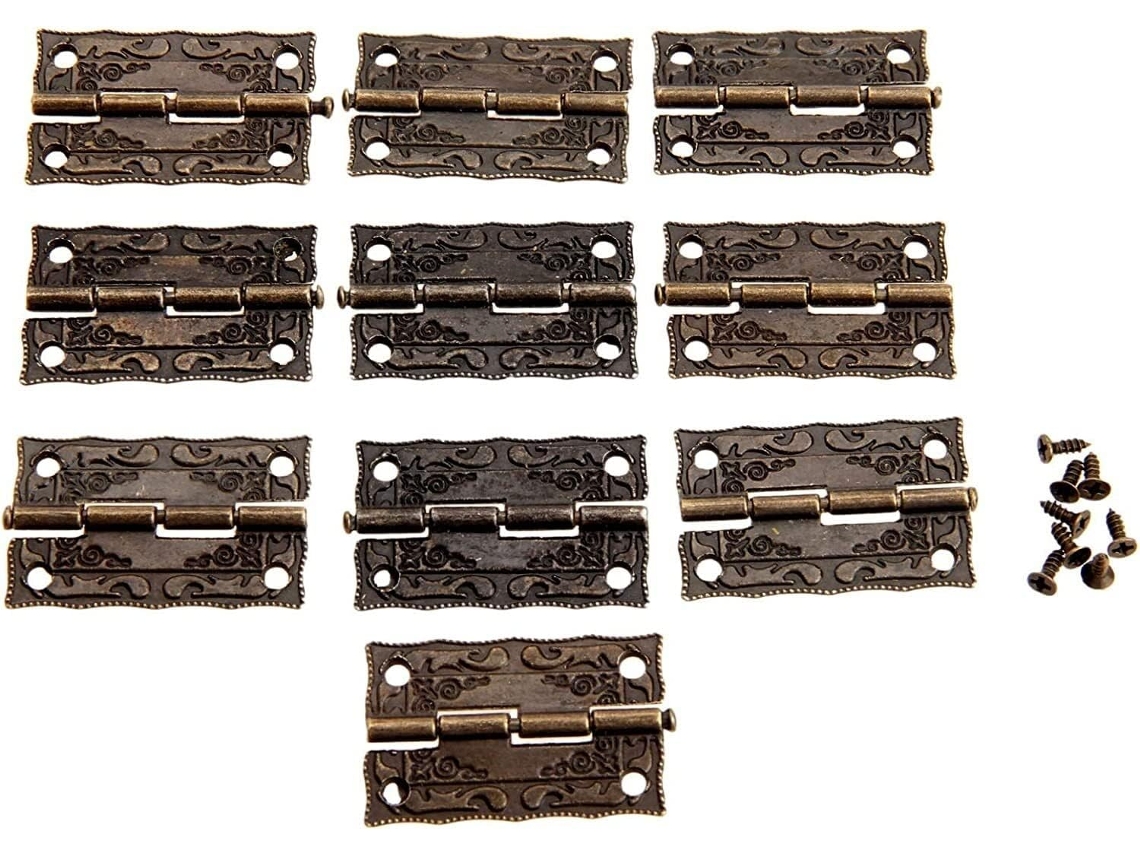 Dobradiças Decorativas Retrô, Dobradiça Antiga, 10 Peças, 36x23mm,