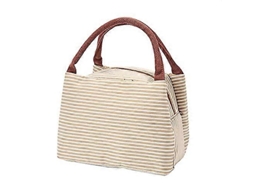 Bolsa de almoço reutilizável listrada feminina Aquaforge