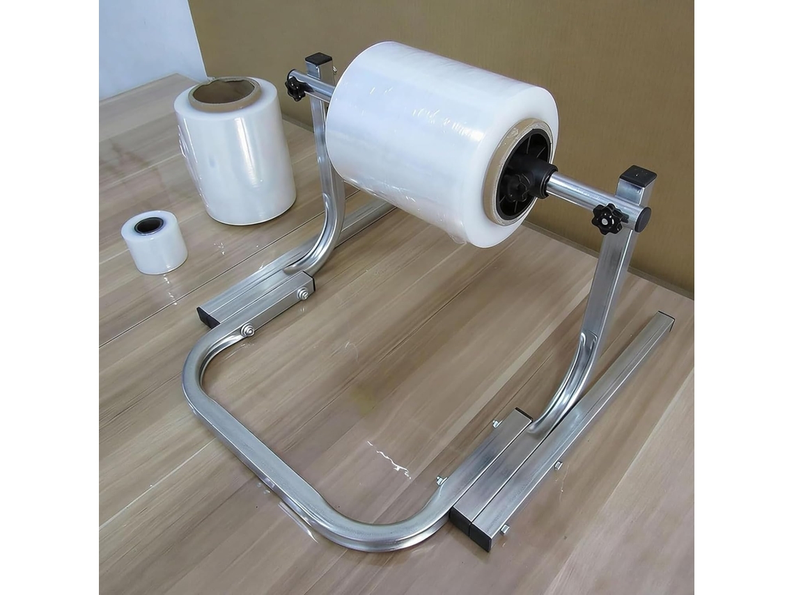 Suporte Para Rolo De Plástico Bolha, Suporte Dispensador De Rolo Metal Resistente, Largura Ajustável E Design Estável