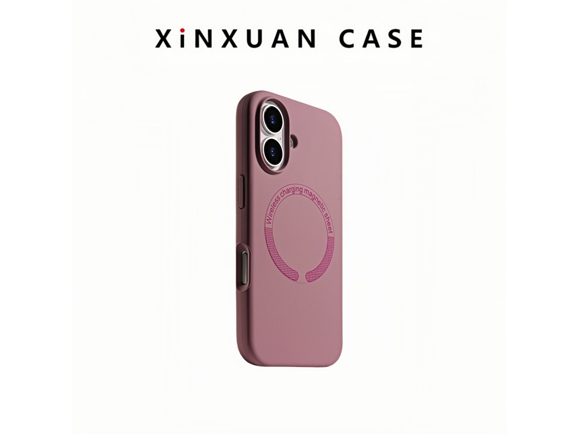 Capa Para Iphone 17 Em Silicone Líquido Magnético Com Toque De Pele.