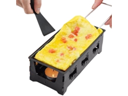 Assadeira de Queijo Antiderrapante com Espátula e Cabo de Madeira MDUG