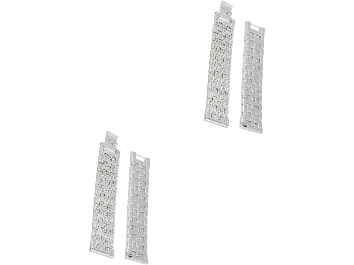 Conjunto De 2 Pulseiras De Relógio Com Diamantes E Strass - Joias Femininas