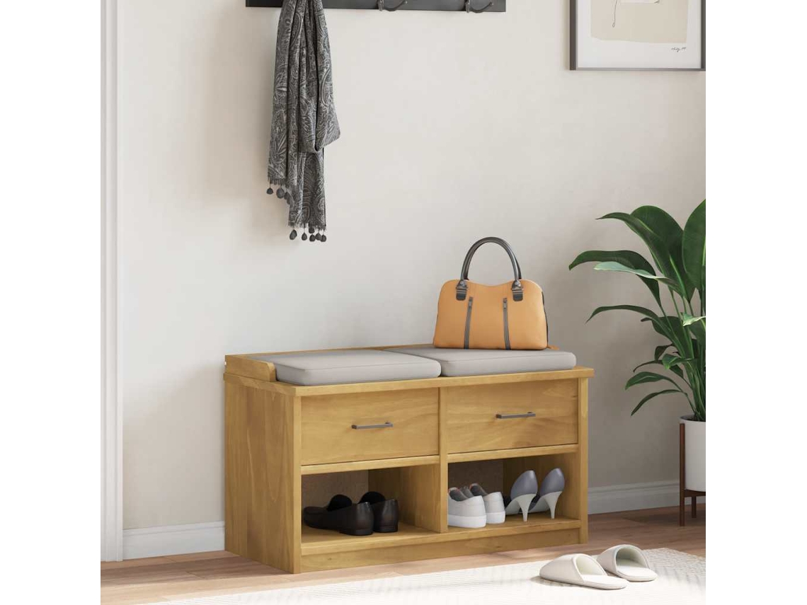 Vidaxl Banco De Entrada Sandnes 87x40x50 Cm Pinho Maciço