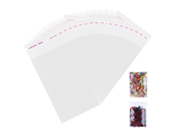 Sacos Transparentes para Biscoitos, Sacos de Celofane Transparentes, Autovedantes e Reutilizáveis, Próprios para Alimentos BRILVIBERA