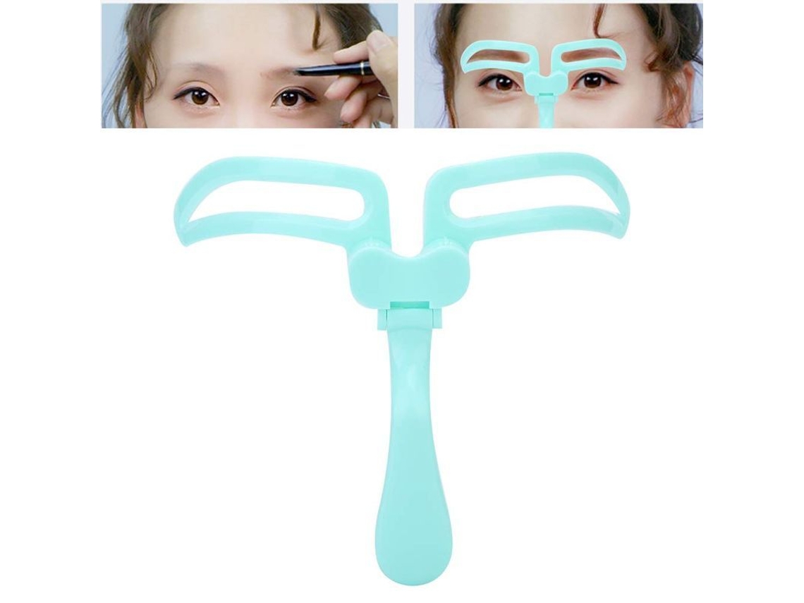 Modelo de Sobrancelha, Cartão de Sobrancelha Portátil Plegável Ferramenta de Maquiagem e Grooming (verde)