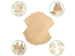 Folhas De Tília Natural, Madeira Sem Acabamento Para Projetos Faça Você Mesmo, Superfície Lisa E Sem Rebarbas, Corte Fácil E Preciso, Ideal Para Mod
