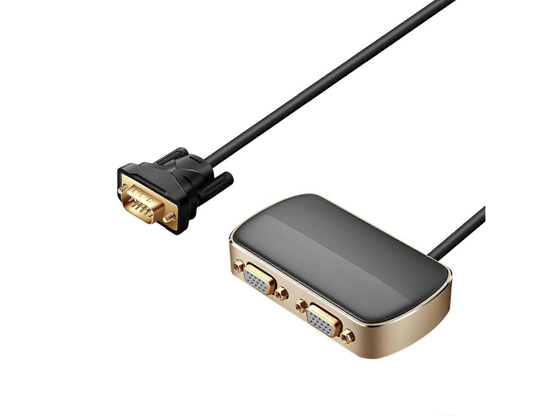 Divisor VGA 1080p, Switch VGA, 1 entrada, 2 saídas, Macho para Fêmea, Cabo de 1 m para Computador Desktop Slowmoose