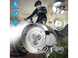Luz De Cabeça Led Para Bicicleta Clássica Chrome Retrô Com Ângulo De Visão 160° Brilhante Para Ciclismo Noturno