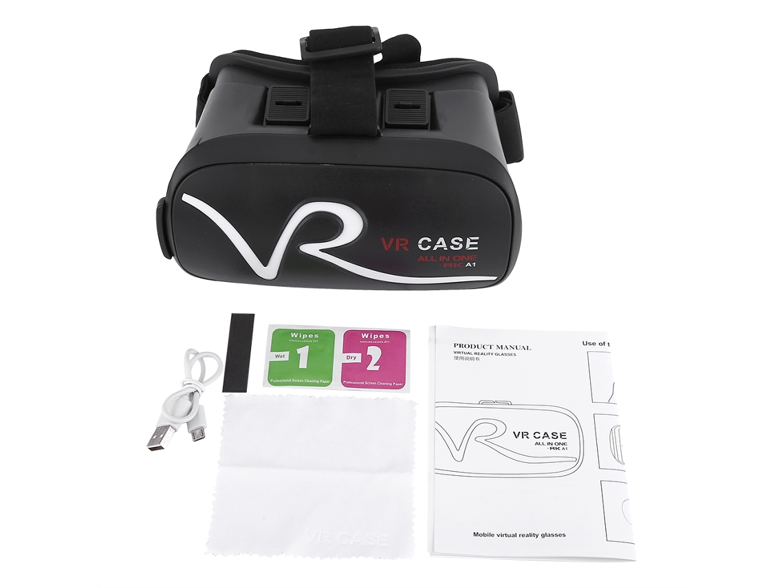 Óculos de Realidade Virtual 3d com Controle Táctil e Fones de Ouvido EOOCOO