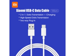 Cabo Usb-c Xiaomi 100cm Para Carregamento E Dados