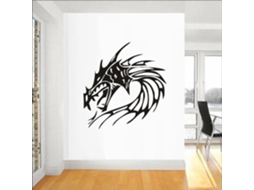 Adesivos de parede com cabeça de dragão, animais míticos, para sala de estar, quarto, quarto infantil, sala de jogos, decoração de parede de clube.