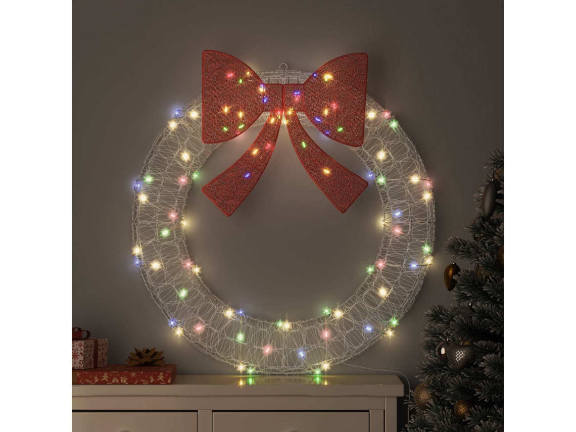 Vidaxl Guirlanda Com 80 Leds Multicolor 92 X 92 X 9,5 Cm Acrílo