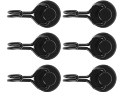 Conjunto De 6 Ganchos Magnéticos Giratórios Multiuso Para Armazenamento De Parede Com