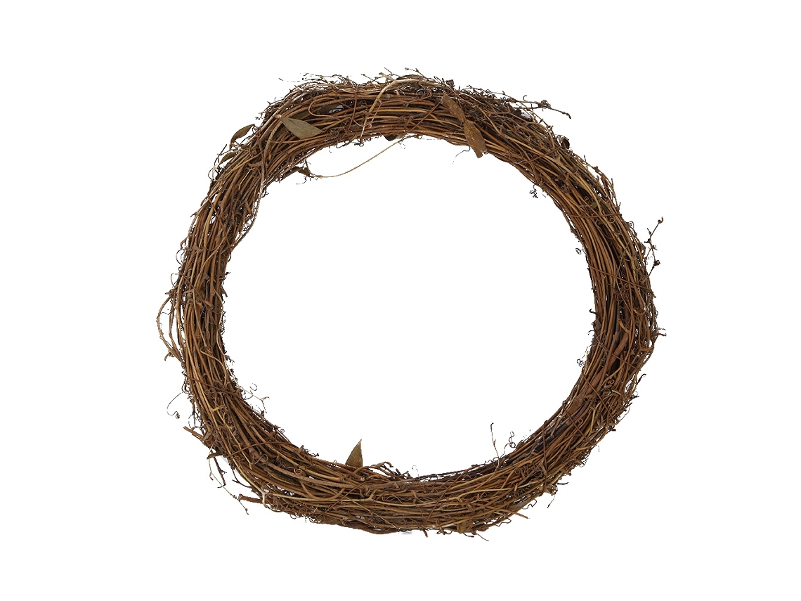 Coroa de Vime (30cm) para Decoração de Jardim, Casa e Casamento | S/MARCA