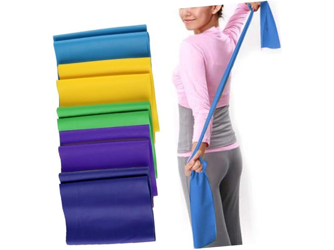 Faixa Elástica De Resistência Em Borracha Para Yoga E Exercícios Fitness, Cintura, Braços Pernas, Aumenta A