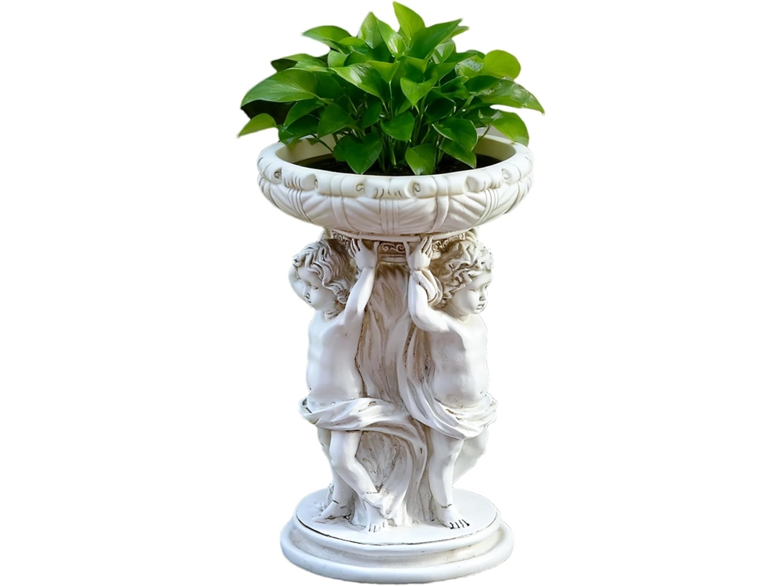 Vasos de Plantas Genéricos, Escultura de Anjo em Resina, Decoração Retrô Vasos de Plantas para Jardim Europeu para CHABERLU