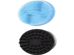 Conjunto De 2 Escovas Banho Silicone Hemobllo, Duráveis Para Peles Sensíveis, Adequadas Para Meninos E Meninas, Pretas E