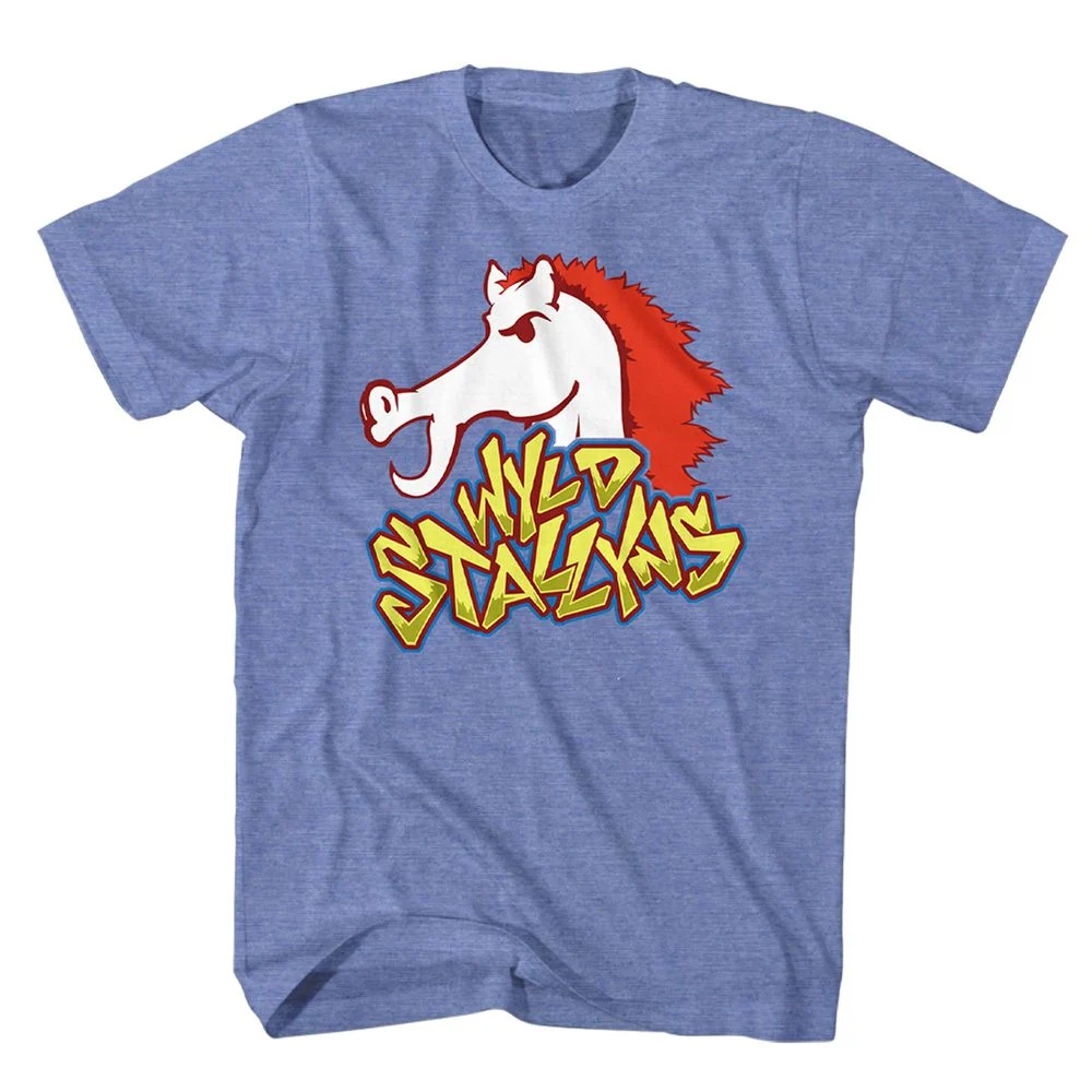 Rockinstone Bill And Ted Stallyns Heather Light Blue Adult T-shirt Size:xxxl