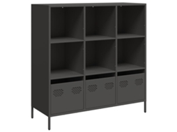 Móbile Alto 101,5x39x103,5 Cm Aço Preto MAISON EXCLUSIVE