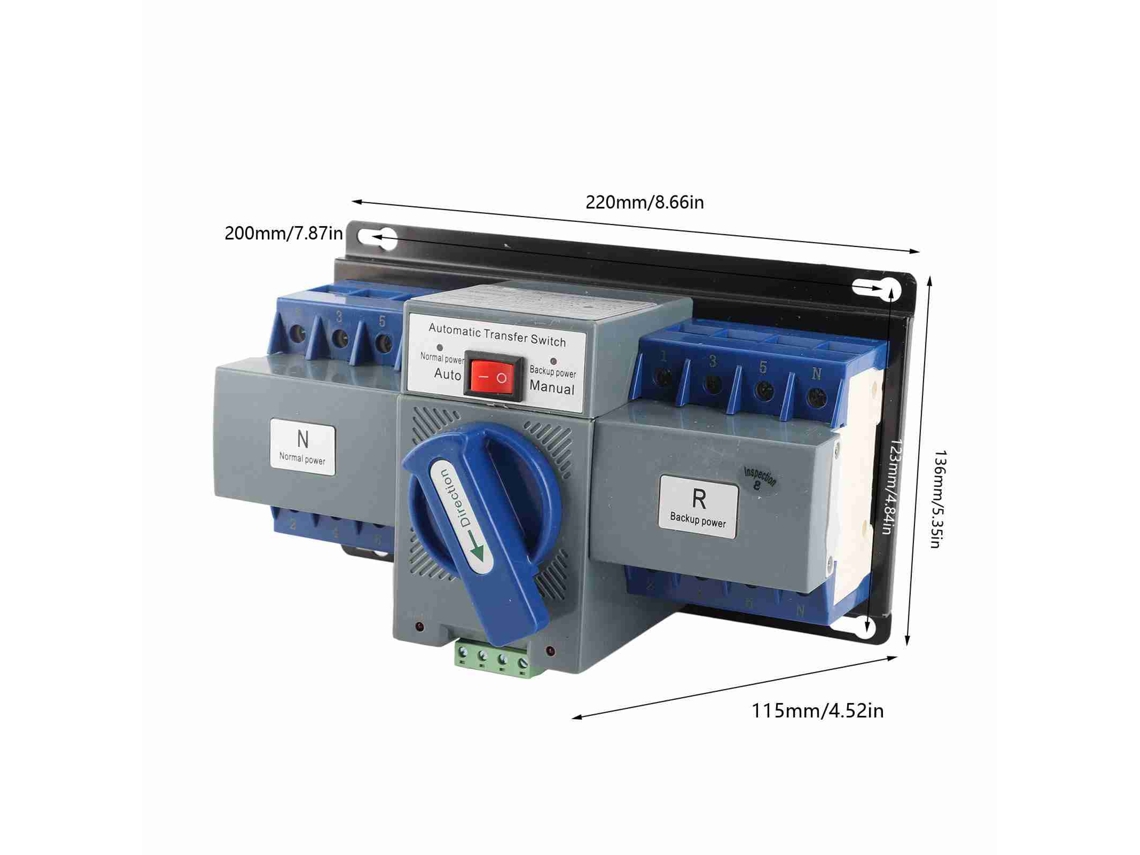 Interruptor Automático De Transferência De Energia Dual 4p 63a Mini