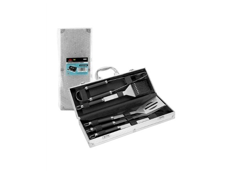 Kit Para Churrasco Lauxa Home De 5 Peças, Com Estojo De Transporte E Trava De Segurança.