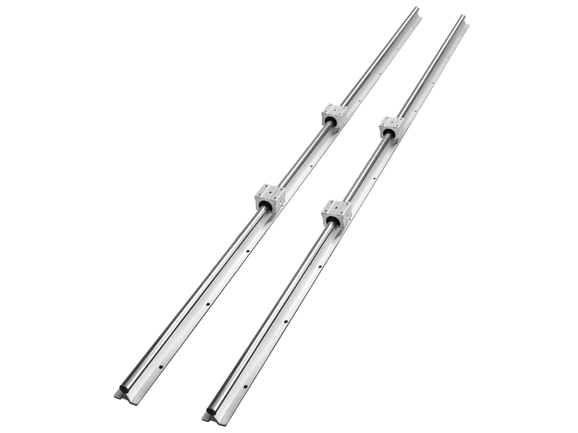 Conjunto de Trilhos de Guia Linear Sbr20 1500 Mm 2 Trilhos Pcs e 4 Blocos Deslizantes Pcs Sbr20Uu VEVOR