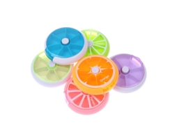Conjunto De 6 Porta Comprimidos Portáteis Com Compartimento Semanal Para Medicamentos. Aquaforge