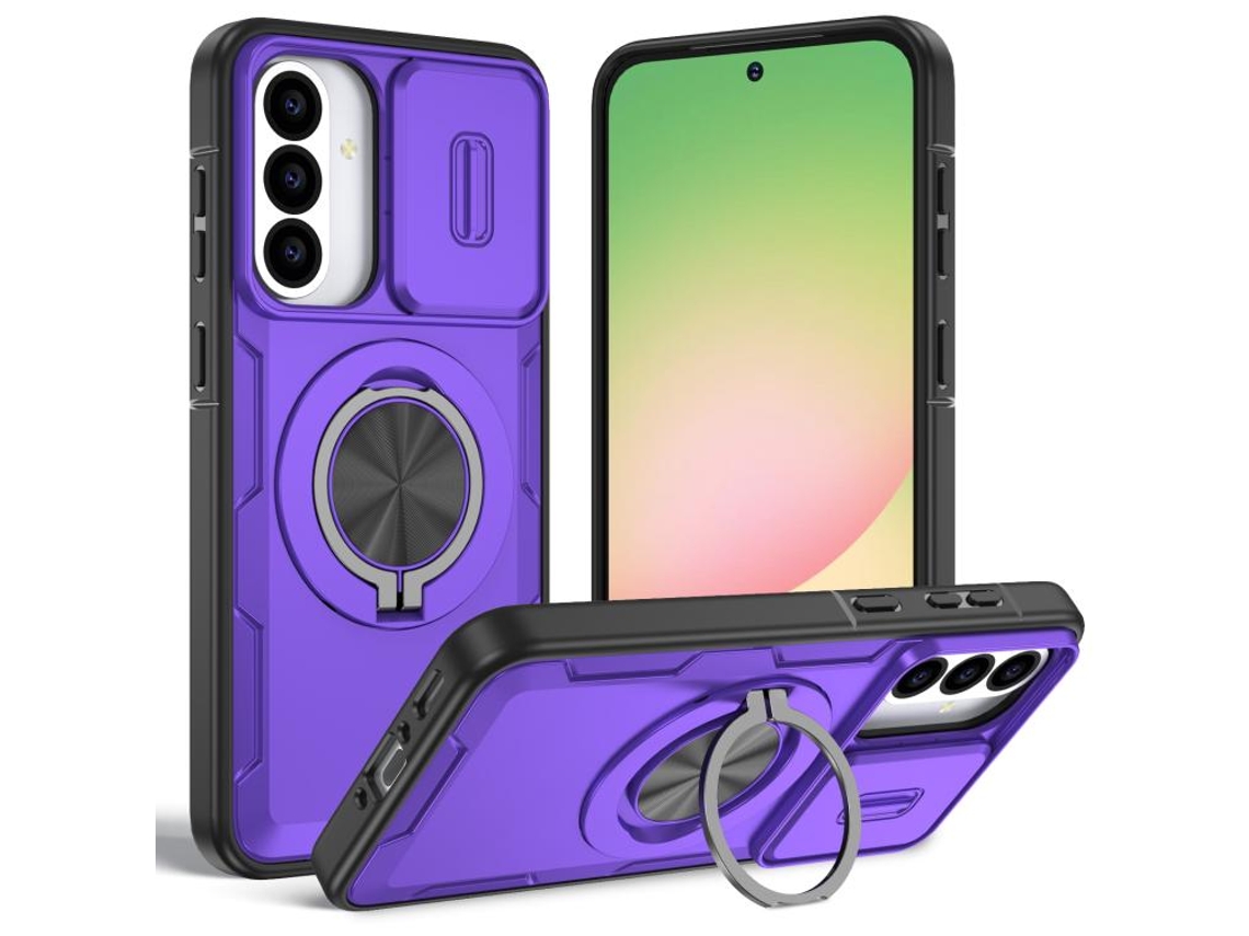 Capa Zruxe Compativel Com Samsung Galaxy A56 5g/a36 5g (magsafe - Suporte Giratorio - Roxa)