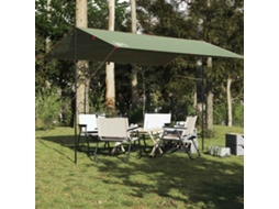 Vidaxl Lona De Campismo 400x294 Cm Impermeável Verde