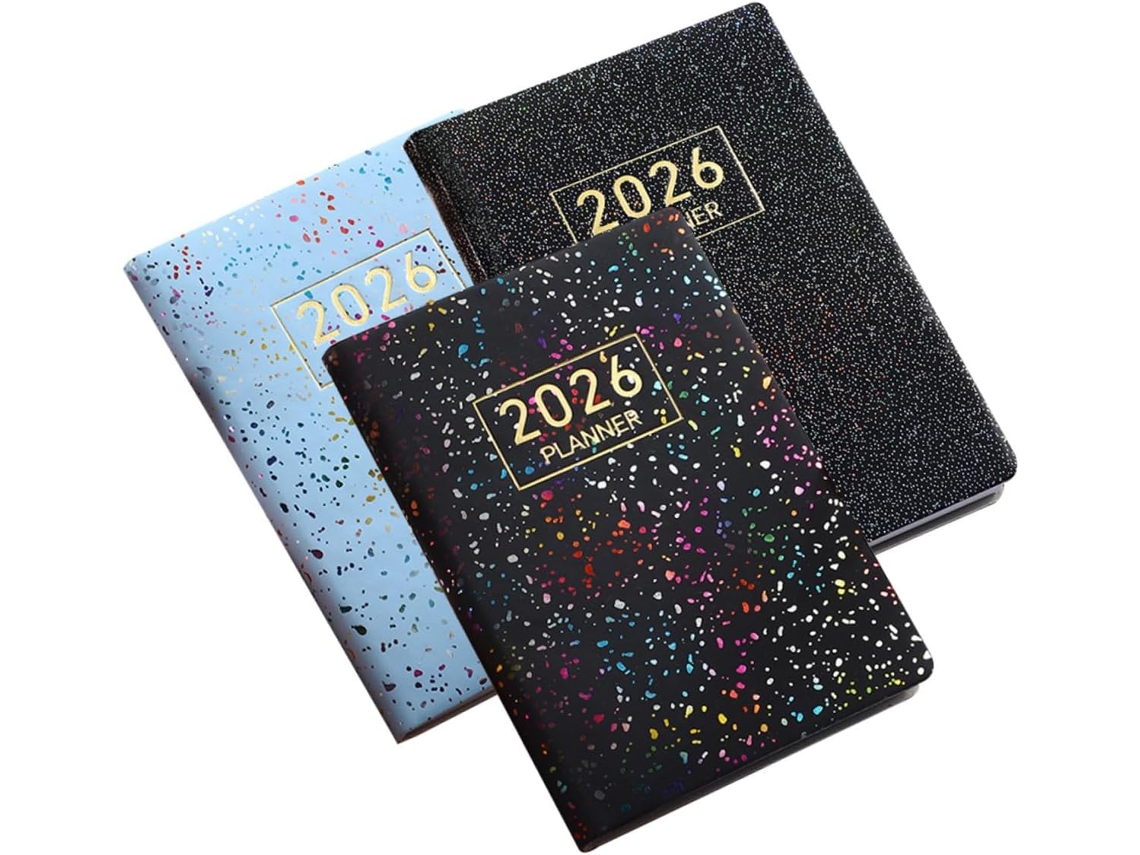 Slowmooseconjunto 3 Mini Planners Encadernação Resistente, Papel Anti Apagamento.