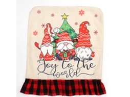 Decorações de Natal Quadriculadas com Bonecos de Linho, Pack de 4 LAXISCREED