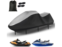 Jetski-hoes, Duurzame 420d Jetski-hoes, 3-zits Waterdicht, Verbeterde Waverunner-hoes Met 2 Ventilatieopeningen, 4 Winddichte Gespen, Universele Hoes