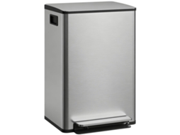 Lixeira de Cozinha 50l com Pedal,balde Interno Removível,tampa de Fechamento Suave,41,7x36,6x62cm,prata BTFORUS