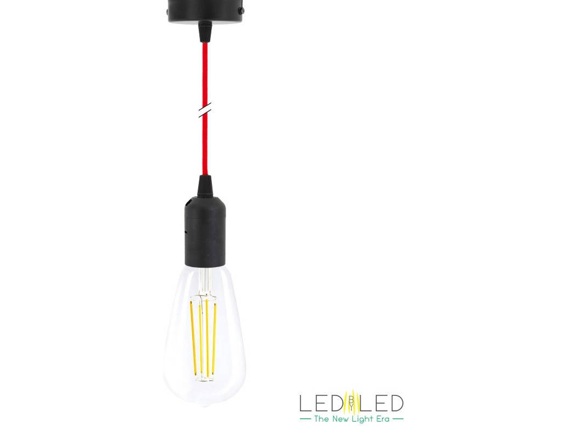 Candeeiro de Tecto LEDBYLED Angy 1 (Preto/Vermelho)