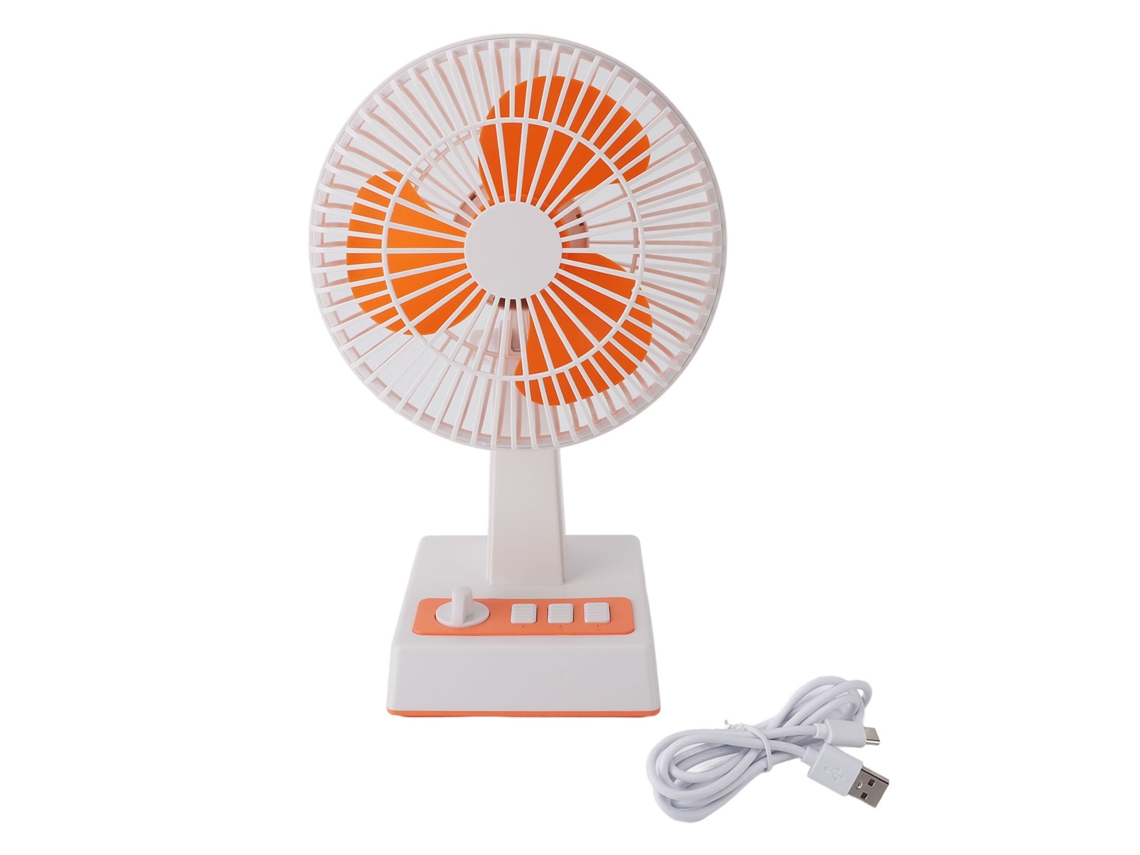 Ventilador de Mesa Usb Type C Pequeno 3 Velocidades Silencioso Potente Portátil para Escritório Casa