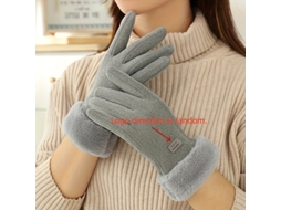 Par de luvas femininas de inverno, com tela sensível ao toque, poliéster, forro de lã, para aquecimento STELASPLEN