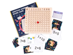 Mali jogo de Tabuleiro de Matemática Madeira Educativo para Crianças Aprendizagem Contagem