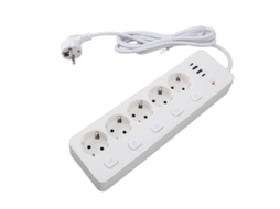 Inspirado no estilo europeu (com interruptores independentes, 2 portas USB-A e 2 portas USB)