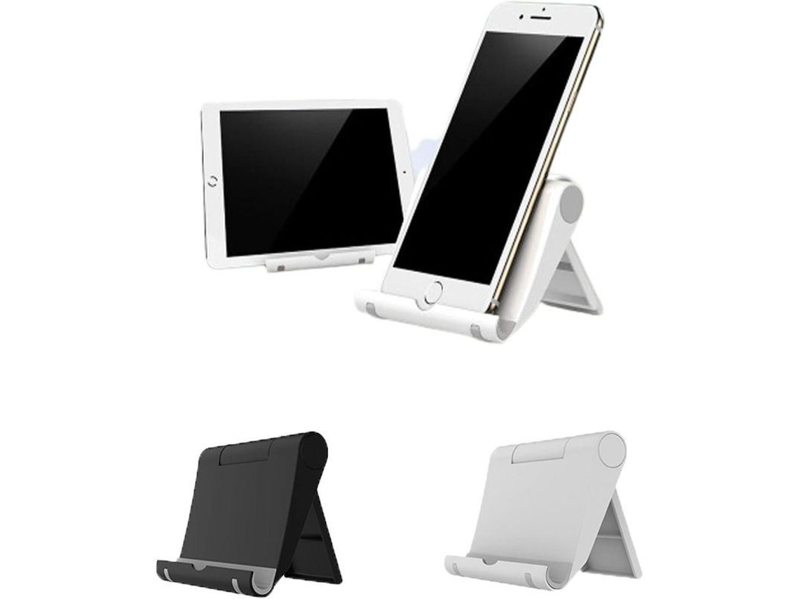 suporte de Mesa Pliable Ajustável de Plástico 2un para Tablet 6 11" e Celulares Iphone Samsung Android Qtc