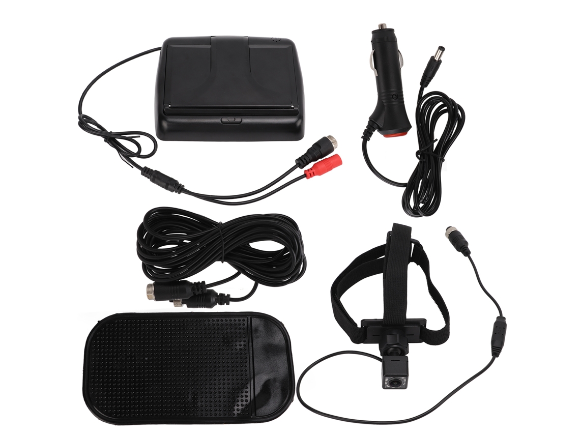 Monitor De Bebê Para Carro De 4,3 Polegadas Com Função De Visão Noturna E Rotação De 360°
