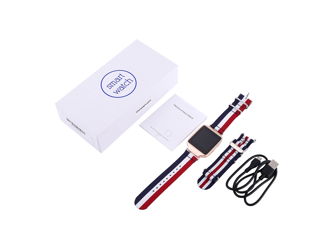 Relógio Inteligente K1 com passo metro e Bluetooth EOOCOO dourado para esportes