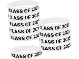 Pulseiras de silicone elásticas confortáveis para parabenos Pela Formatura Da Turma 2025da Uonlytech