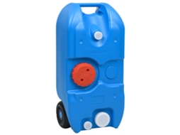 Vidaxl Tanque De Água Com Rodas Para Campismo 40 L Azul