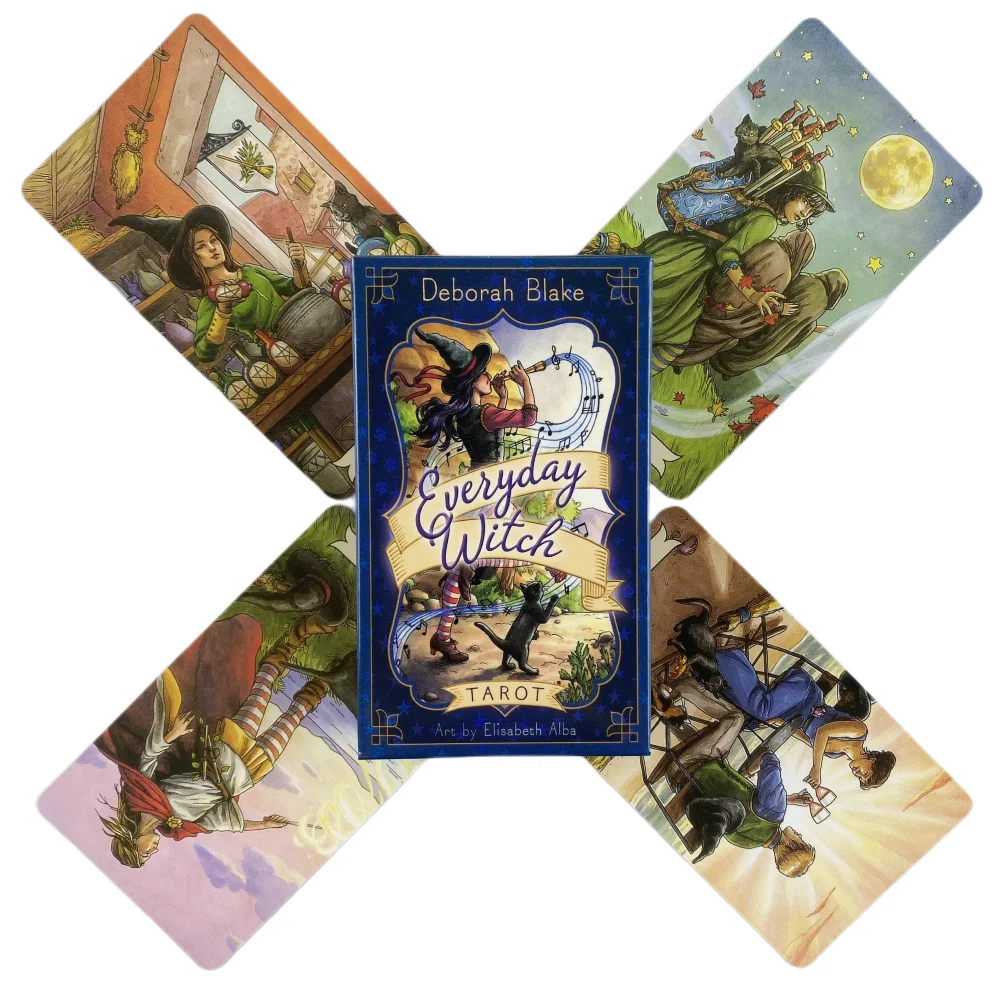 Jogo De Tarot Da Bruxa Do Dia A Dia (incluindo Guia Eletrônico, 78 Cartas Em Inglês)