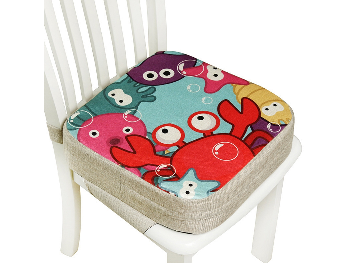 Assento Elevatório Almofada Para Bebê Eifson Linho 10cm Espuma - Caranguejo