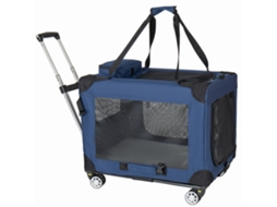 Transportadora Dobrável 2 Em 1 Até 18kg, Caixa De Transporte Com Rodas 360°, 3 Portas, Rede Respirável E Uso Em Viagem