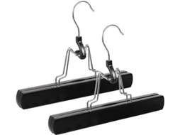 Presilhas De Plástico Preto Para Extensões De Cabelo, 2 Unidades, Suporte