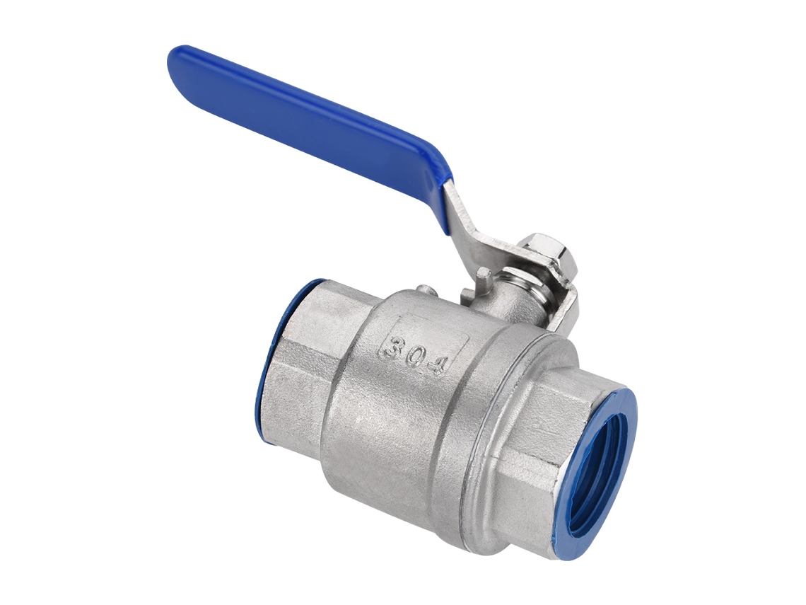 Válvula De Esfera Em Aço Inox 304 Duas Peças E Passagem Plena, Com Spindle Laxiscreed 3/4" Npt, 1000wog