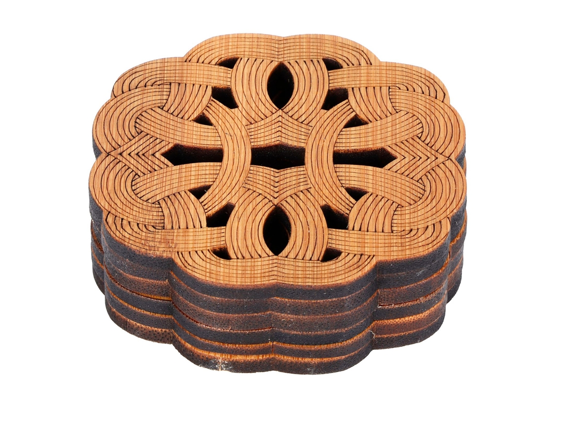 6pcs Tapete Bambu LAXISCREED Antiquente Isolante Calor